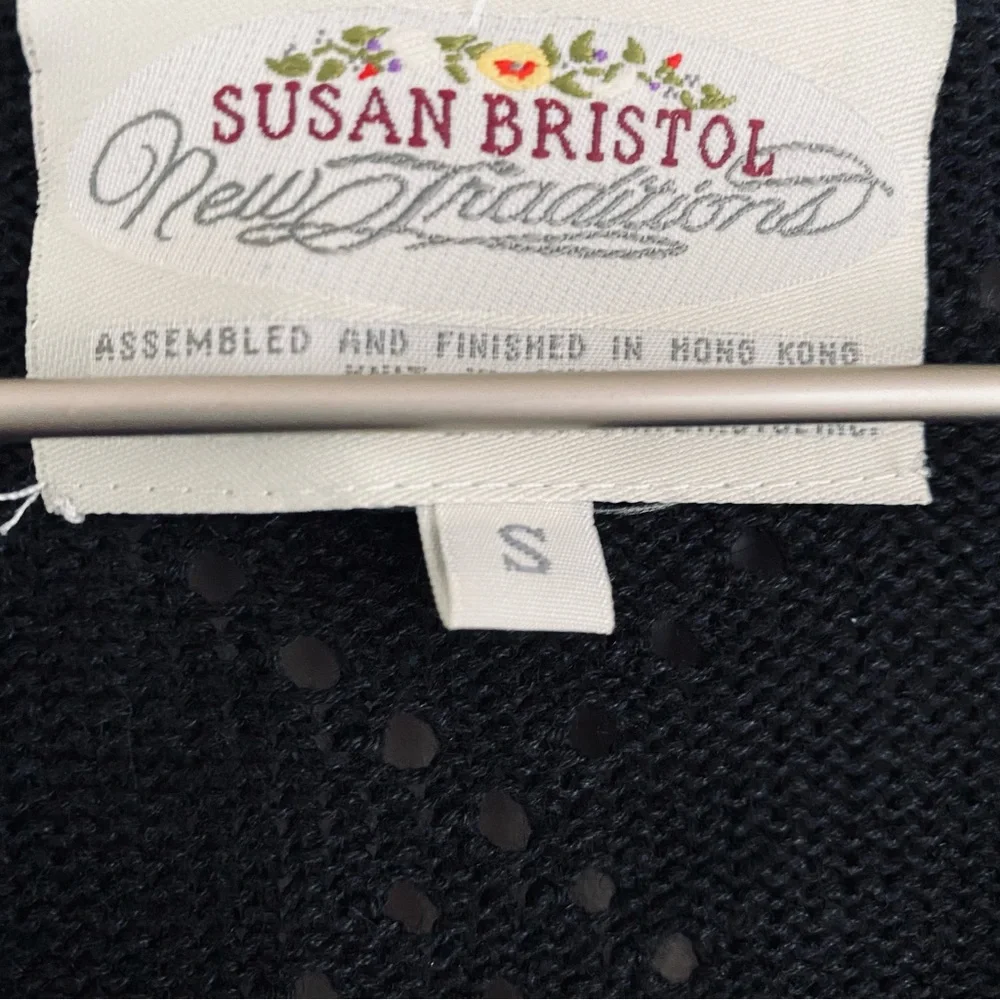 Vintage Susan Bristol NWT Patchwork Scottish Dog & Plaid‎  Sweater Size Small - Picture 5 of 5